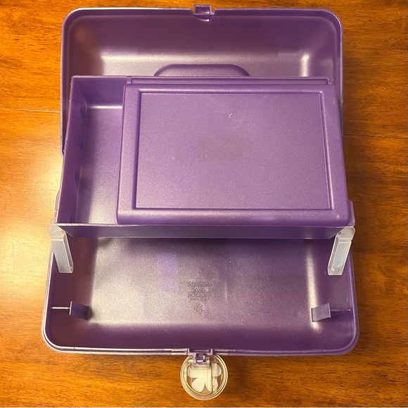 Caboodles Liquid‎ Metallic 2622 Purple GLITTER Makeup Case Organizer hard2find - Picture 6 of 10